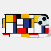 Mondriaan Geometric Minimalist Comopsition Modern Case-Mate iPhone Case (Achterkant (horizontaal))