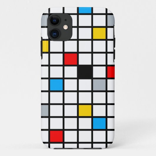 Mondriaan Geometric Minimalist Comopsition Modern Case-Mate iPhone Case (Achterkant)