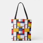Mondriaan Geometric Minimalist Comopsition Modern Draagtas (Achterkant)