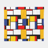 Mondriaan Geometric Minimalist Comopsition Modern Fleece Deken (Voorkant (Horizontaal))