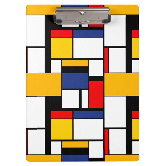 Mondriaan Geometric Minimalist Comopsition Modern Klembord (Voorkant)