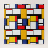 Mondriaan Geometric Minimalist Comopsition Modern Legpuzzel (Horizontaal)