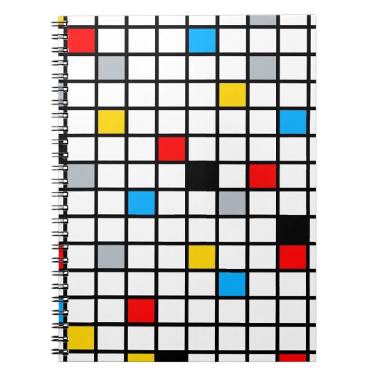 Mondriaan Geometric Minimalist Comopsition Modern Notitieboek (Voorkant)