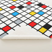 Mondriaan Geometric Minimalist Comopsition Modern Sherpa Deken (3/4)