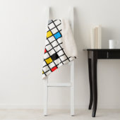 Mondriaan Geometric Minimalist Comopsition Modern Sherpa Deken (In situ)