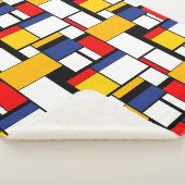 Mondriaan Geometric Minimalist Comopsition Modern Sherpa Deken (3/4)