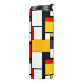 Mondriaan Geometric Minimalist Comopsition Modern Thermosbeker (Gedraaid links)