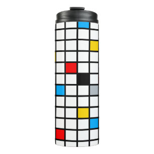 Mondriaan Geometric Minimalist Comopsition Modern Thermosbeker