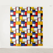 Mondriaan Geometric Minimalist Comopsition Modern Wandkleed (Voorkant)