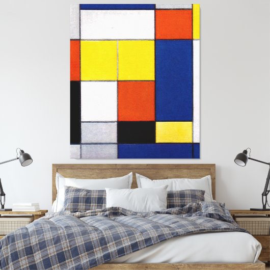 MONDRIAAN - Grote Compositie B - 1920 - Canvas Afdruk (Insitu (Slaapkamer))