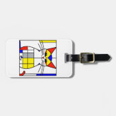Mondriaan kat bagagelabel (Voorkant horizontaal)