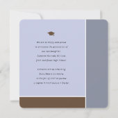 Mondriaan kleurenblokken Afstudeerder Modern Foto Aankondiging (Achterkant)