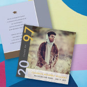 Mondriaan kleurenblokken Afstudeerder Modern Foto Aankondiging