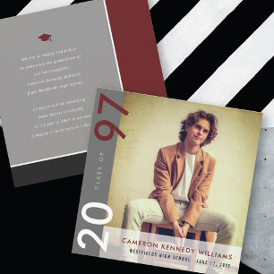 Mondriaan kleurenblokken Afstudeerder Modern Foto Aankondiging