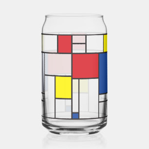 Mondriaan minimalist Geometric de Stijl Modern Art Blikvorm Glas