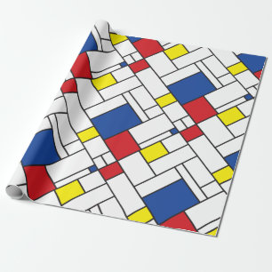 Mondriaan minimalist Geometric de Stijl Modern Art Cadeaupapier