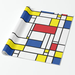 Mondriaan minimalist Geometric de Stijl Modern Art Cadeaupapier