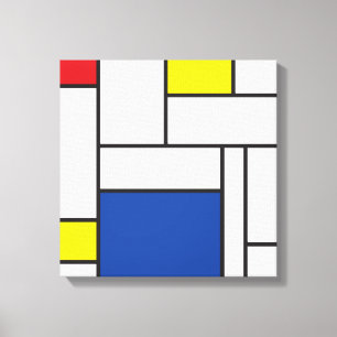 Mondriaan minimalist Geometric de Stijl Modern Art Canvas Afdruk