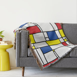 Mondriaan minimalist Geometric de Stijl Modern Art Deken
