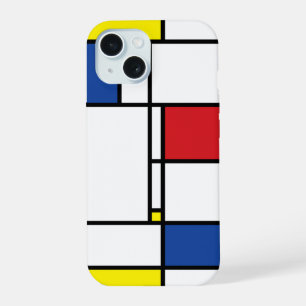 Mondriaan minimalist Geometric de Stijl Modern Art iPhone 15 Hoesje