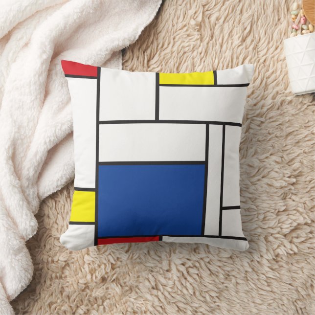 Mondriaan minimalist Geometric de Stijl Modern Art Kussen (Deken)