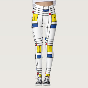Mondriaan minimalist Geometric de Stijl Modern Art Leggings