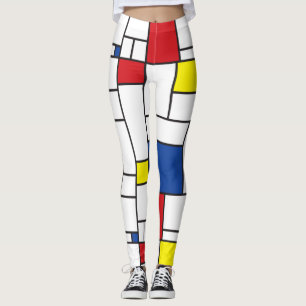 Mondriaan minimalist Geometric de Stijl Modern Art Leggings