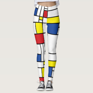 Mondriaan minimalist Geometric de Stijl Modern Art Leggings