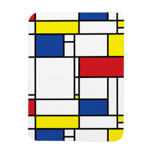 Mondriaan minimalist Geometric de Stijl Modern Art Magneet