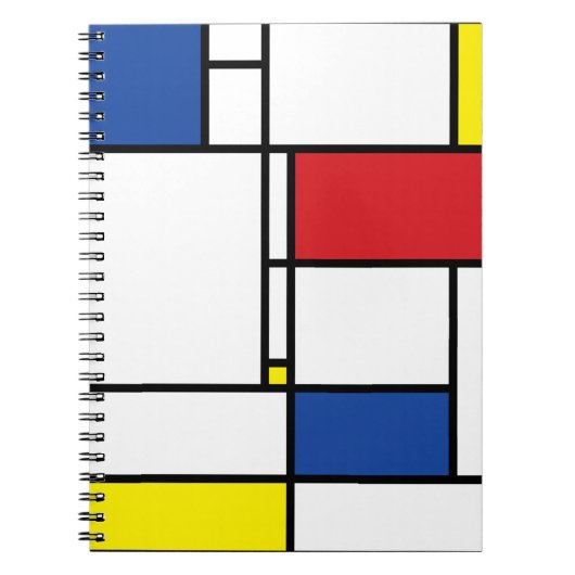 Mondriaan minimalist Geometric de Stijl Modern Art Notitieboek (Voorkant)