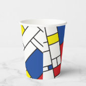 Mondriaan minimalist Geometric de Stijl Modern Art Papieren Bekers (Rechts)