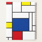 Mondriaan minimalist Geometric de Stijl Modern Art Planner (Achterkant)