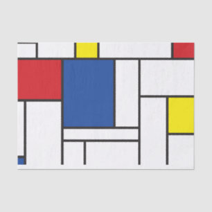 Mondriaan minimalist Geometric de Stijl Modern Art Tissuepapier