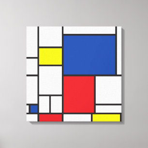 Mondriaan Minimalistische Geometrische De Stijl Mo Canvas Afdruk