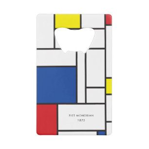 Mondriaan Minimalistische Geometrische De Stijl Mo Kredietkaart Flessenopener