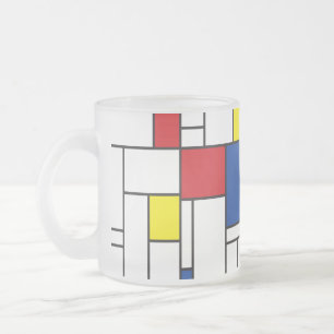 Mondriaan Minimalistische Geometrische De Stijl Mo Matglas Koffiemok