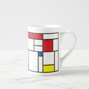 Mondriaan Minimalistische Geometrische De Stijl Mo Porselein Kop