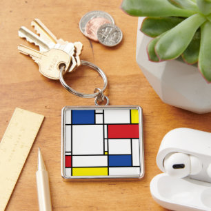 Mondriaan Minimalistische Geometrische De Stijl Mo Sleutelhanger