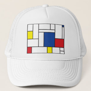 Mondriaan Minimalistische Geometrische De Stijl Mo Trucker Pet
