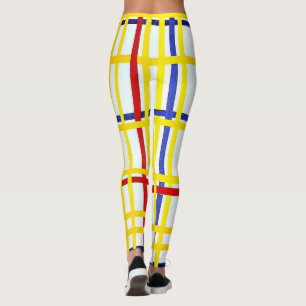 Mondriaan - New York City I, abstracte kunst Leggings