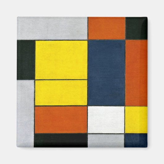 Mondriaan - nr. VI, samenstelling nr. II Magneet (Voorkant)