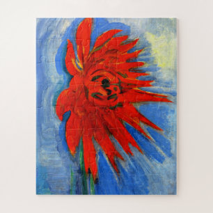 Mondriaan - Red Chrysanthemum Legpuzzel