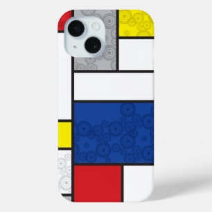Mondriaan Retro Circles Minimalist de Stijl Mod Ar