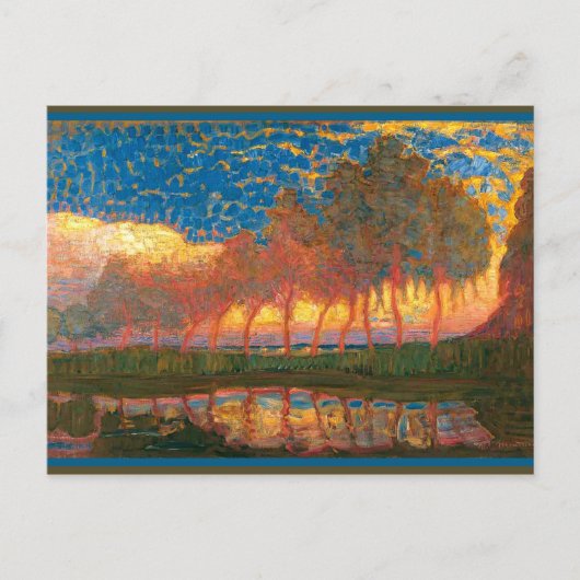 Mondriaan - Row van de Elf Poplars Briefkaart (Voorkant)