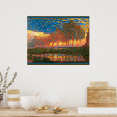 Mondriaan - Row van de Elf Poplars Poster (Keuken)