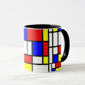 Mondriaan - Samenstelling II - Kunstmatige Mok (Voorkant rechts)