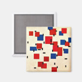 Mondriaan - Samenstelling in kleur A Magneet (Voorkant / Achterkant)