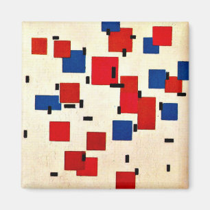 Mondriaan - Samenstelling in kleur A Magneet