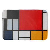 Mondriaan - Samenstelling met groot rood vliegtuig Badmat (Voorkant)