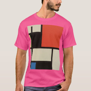 Mondriaan Samenstelling Modern Abstract Wauw Roze T-shirt